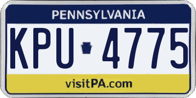 PA license plate KPU4775