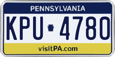 PA license plate KPU4780
