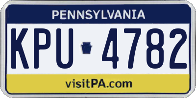 PA license plate KPU4782
