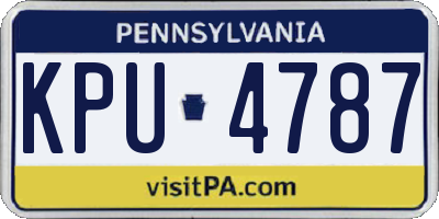 PA license plate KPU4787