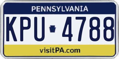 PA license plate KPU4788