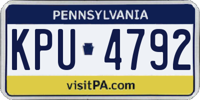 PA license plate KPU4792