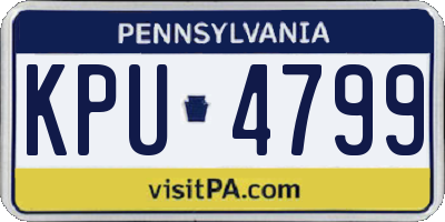 PA license plate KPU4799