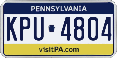 PA license plate KPU4804