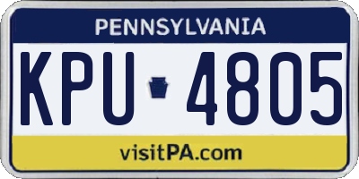 PA license plate KPU4805