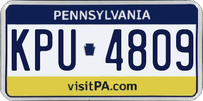 PA license plate KPU4809