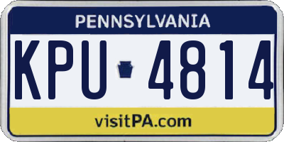 PA license plate KPU4814