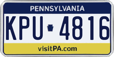 PA license plate KPU4816