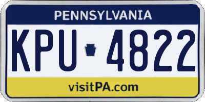 PA license plate KPU4822
