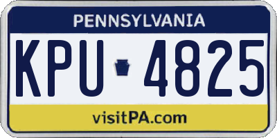 PA license plate KPU4825