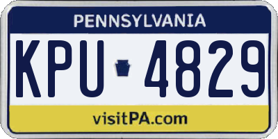 PA license plate KPU4829