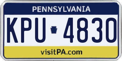 PA license plate KPU4830