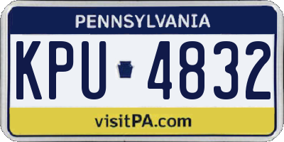 PA license plate KPU4832