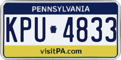 PA license plate KPU4833