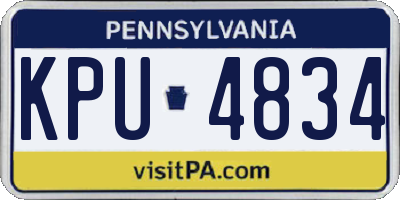 PA license plate KPU4834