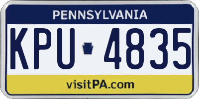 PA license plate KPU4835