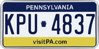 PA license plate KPU4837