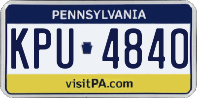 PA license plate KPU4840