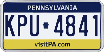 PA license plate KPU4841