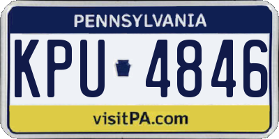 PA license plate KPU4846