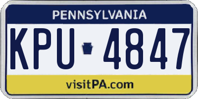 PA license plate KPU4847