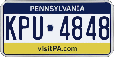 PA license plate KPU4848