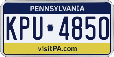PA license plate KPU4850