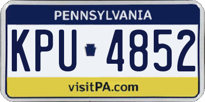 PA license plate KPU4852