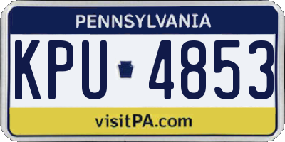 PA license plate KPU4853