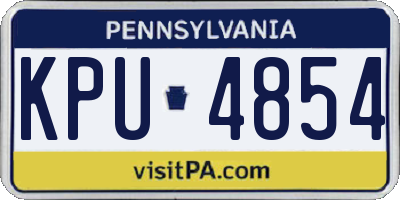 PA license plate KPU4854