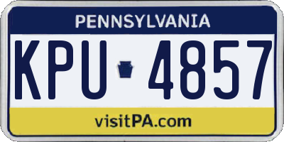 PA license plate KPU4857