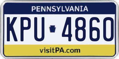 PA license plate KPU4860