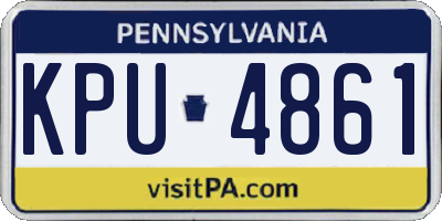 PA license plate KPU4861