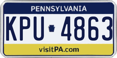 PA license plate KPU4863