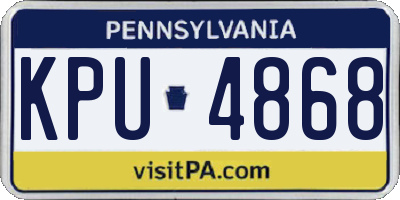 PA license plate KPU4868
