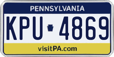 PA license plate KPU4869