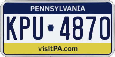 PA license plate KPU4870