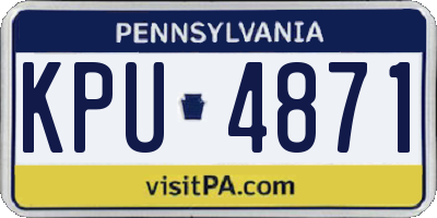 PA license plate KPU4871