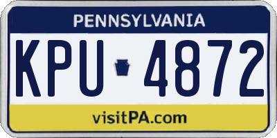 PA license plate KPU4872