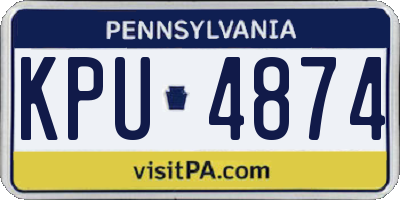 PA license plate KPU4874