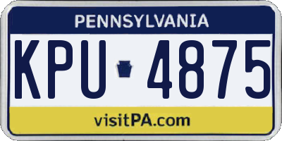 PA license plate KPU4875