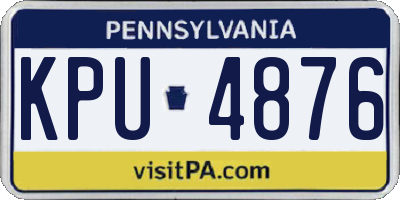 PA license plate KPU4876