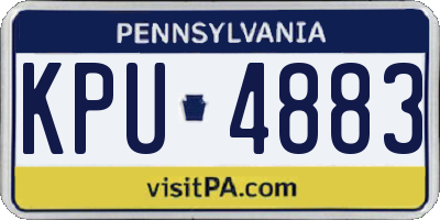 PA license plate KPU4883
