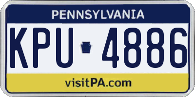 PA license plate KPU4886
