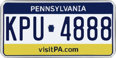 PA license plate KPU4888