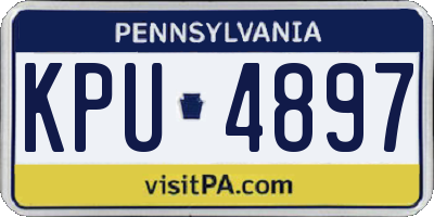 PA license plate KPU4897