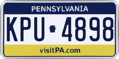 PA license plate KPU4898