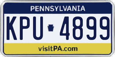 PA license plate KPU4899
