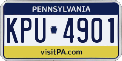 PA license plate KPU4901