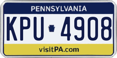 PA license plate KPU4908